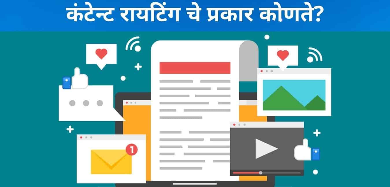 types of content wrting in marathi