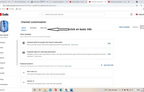how to create youtube channel step 8